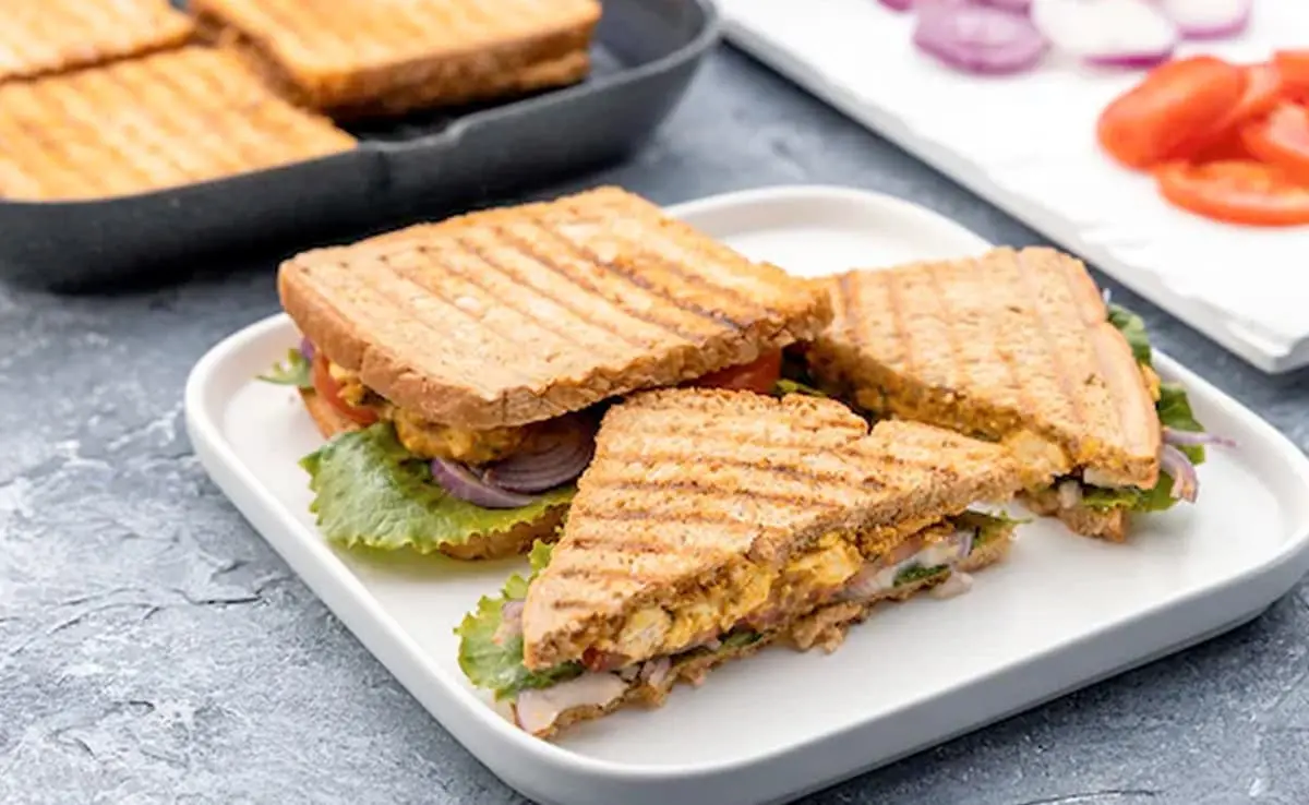 Delicious Tandoori Paneer Sandwich at Spices of Punjab in Edmonton, AB